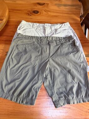 2pair Eddie Bauer Olive/Taupe Casual Shorts - Women's